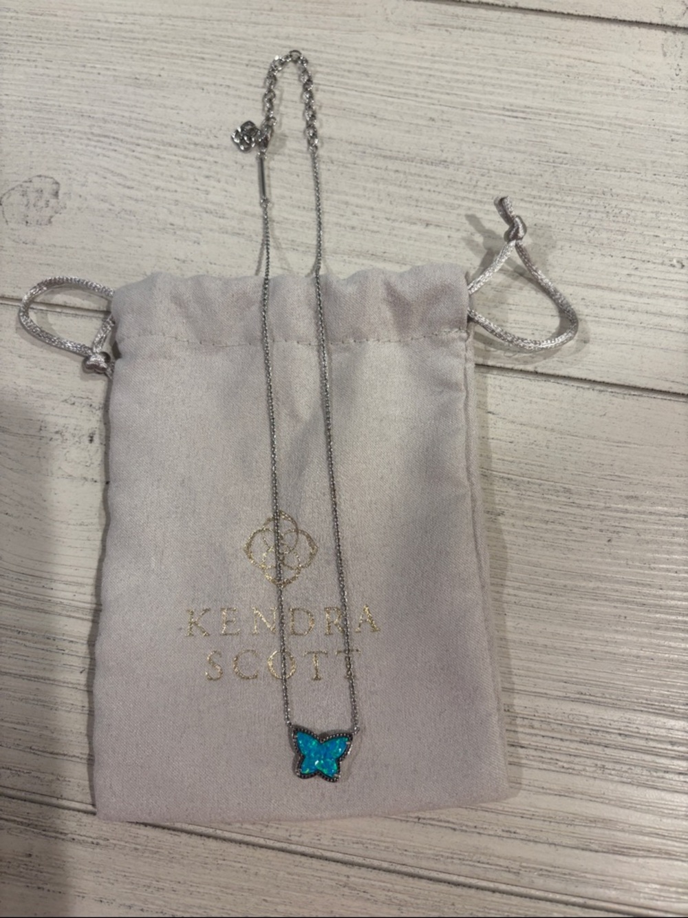 Kendra Scott Turquoise Blue Butterfly Necklace